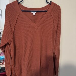 Women’s vneck waffle top